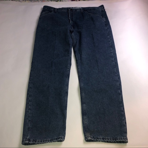 Gander Mtn Men's Flannel Lined Blue Jeans 42X32 - Picture 1 of 14